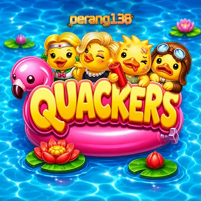 Tampilan visual slot Quackers dengan karakter bebek yang ceria